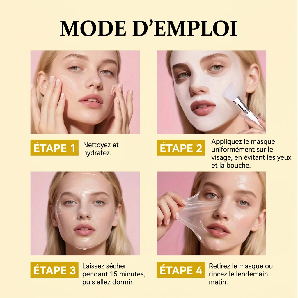 Mode d'emploi du masque de nuit peel-off