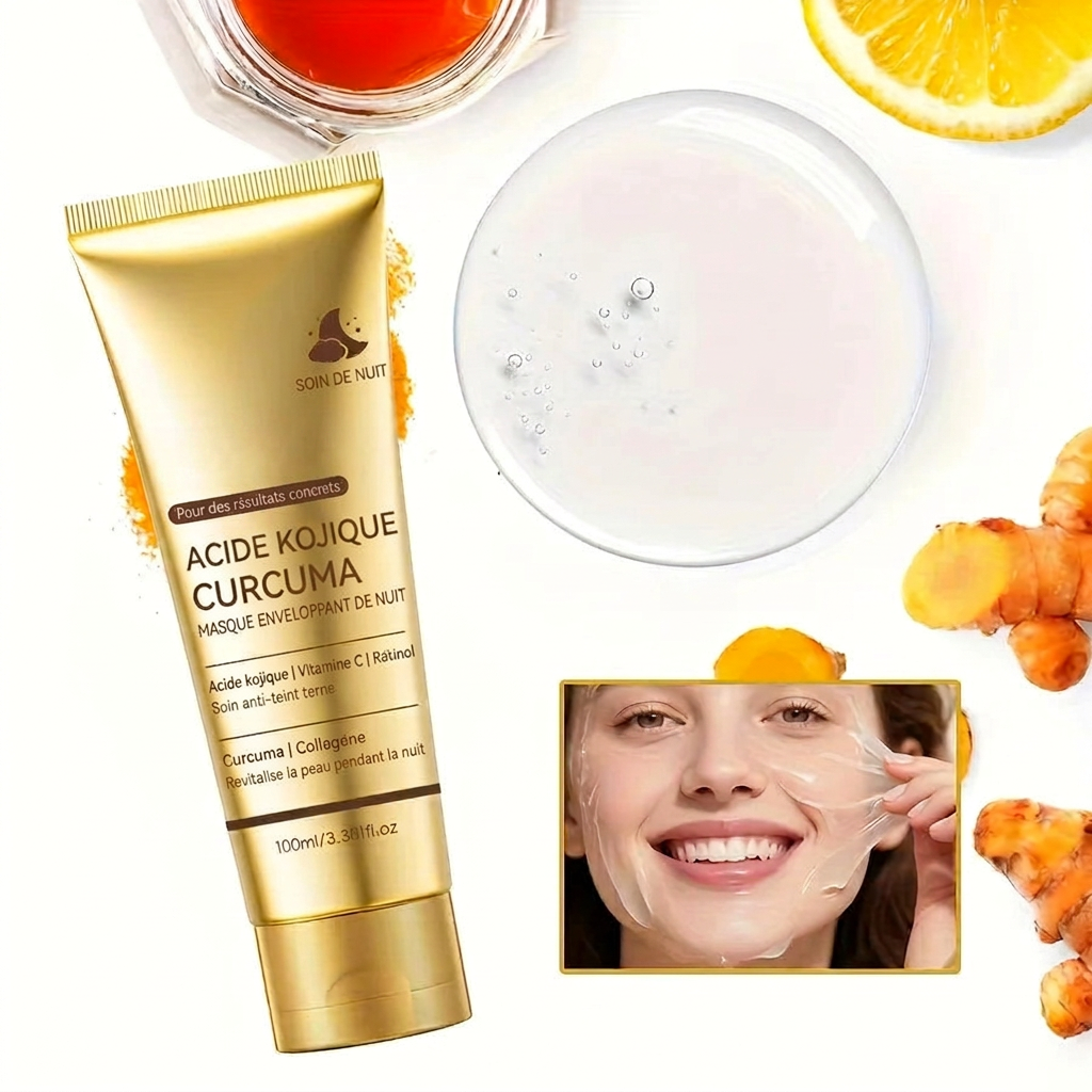 Masque de nuit à l'acide kojique et au curcuma